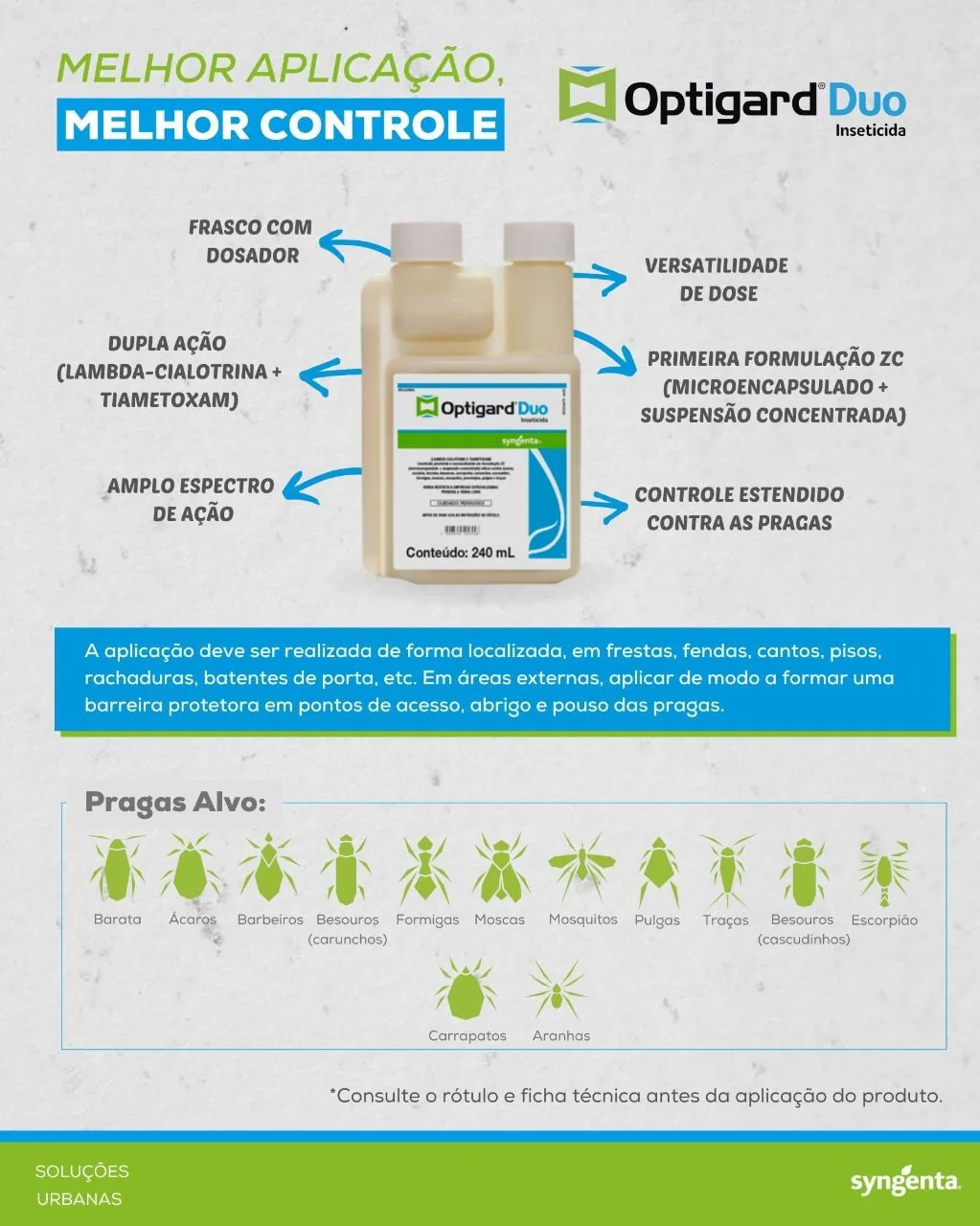 Produto técnico para controle de pragas